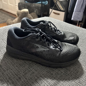 Pre-Owned Brooks Addiction GTS 15 Mens 12 Wide (2E) Black Running Sneakers Shoes